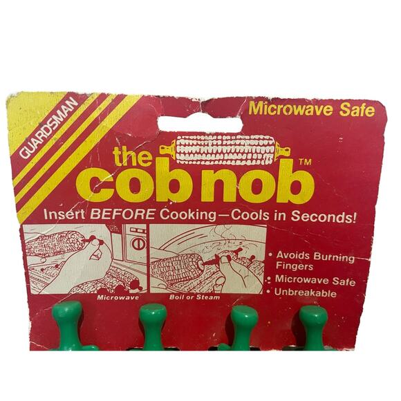 Vintage Guardsman The Cob Nob Set of 4 Corn on the Cob Holders New Old Stock - Picture 2 of 5